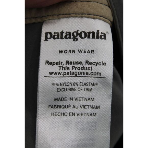 Patagonia Board Shorts Mens 30 Gray Zip Pocket Swim 20" Surf Nylon Inseam 10" - Picture 7 of 7